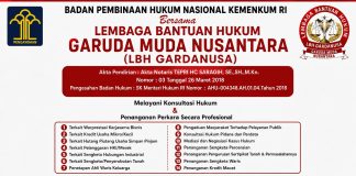 LBH GARDANUSA MEMBUKA PELATIHAN PARALEGAL